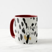 Schwarz-weiß Gold Western Cowhide Tasse (Vorderseite Links)