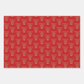 Schwarz-Weiß-Goldglocken niedlich Geschenkpapier Set (Vorderseite 2)