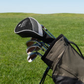Schwarz-Weiß-Golfkopfabdeckung mit Golfername Golf Headcover (In SItu)