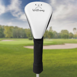 Schwarz-Weiß-Golfschläger mit individuellem Schrif Golf Headcover