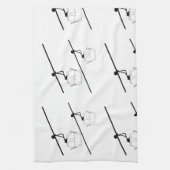Schwarz-Weiß-Gondelhandtuch Geschirrtuch (Vertikal)