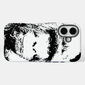Schwarz-Weiß-Gorilla Case-Mate iPhone Hülle (Rückseite (Horizontal))