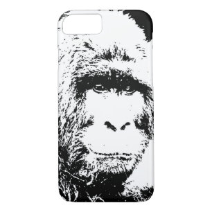 Schwarz-Weiß-Gorilla iPhone 8/7 Hülle