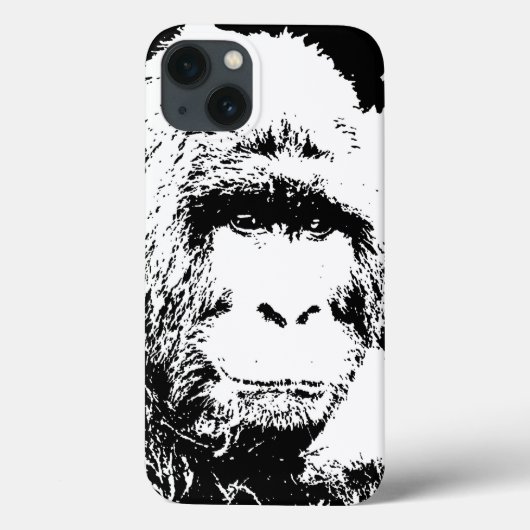 Schwarz-Weiß-Gorilla Case-Mate iPhone Hülle (Rückseite)