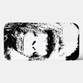 Schwarz-Weiß-Gorilla Case-Mate iPhone Hülle (Rückseite (Horizontal))