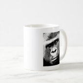 Schwarz-Weiß-Gorilla Kaffeetasse (VorderseiteRechts)