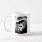 Schwarz-Weiß-Gorilla Kaffeetasse (Links)