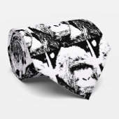 Schwarz-Weiß-Gorilla-Krawatte Krawatte (Gerollt)