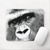 Schwarz-Weiß-Gorilla Mousepad (Mit Mouse)