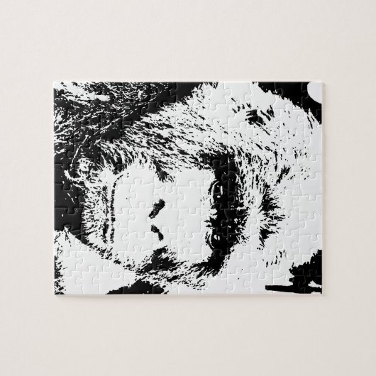 Schwarz-Weiß-Gorilla Puzzle (Horizontal)