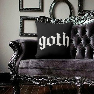 Schwarz-Weiß-Goth Kissen