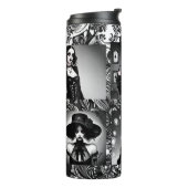 Schwarz-Weiß-Gothic-Girls Thermosbecher (Nach links gedreht)
