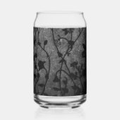 Schwarz-Weiß-Gotik Antike Blumen Dosenglas (Rückseite)