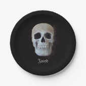 Schwarz-Weiß-Gotik-Design Pappteller (Vorderseite)