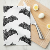 Schwarz-Weiß-Gotik-Flechtmuster Geschirrtuch (Viertel Falte)