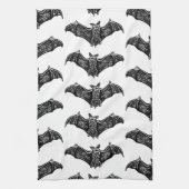 Schwarz-Weiß-Gotik-Flechtmuster Geschirrtuch (Vertikal)