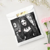 Schwarz-Weiß-Gotik-Girl Halloween Geschenktütchen (Versiegelt)