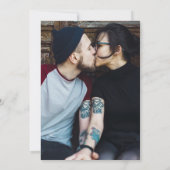 Schwarz-Weiß-Gotik-Rose Lights Foto Hochzeit Einladung (Rückseite)