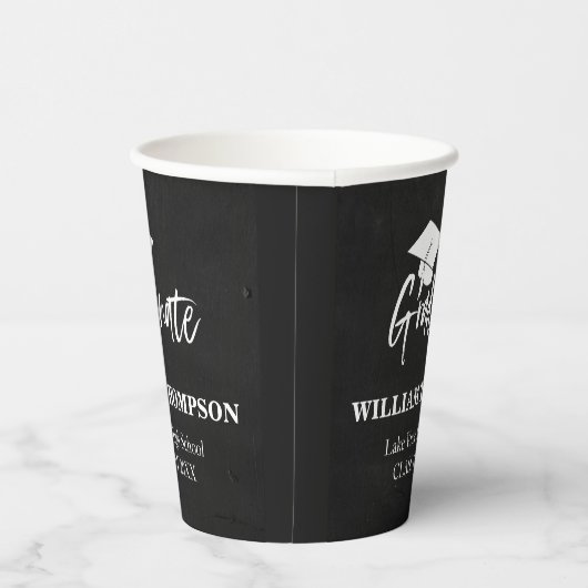 Schwarz-Weiß-Grad-Party Pappbecher (Rechts)