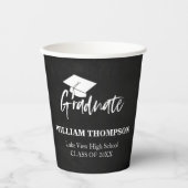 Schwarz-Weiß-Grad-Party Pappbecher (Vorderseite)