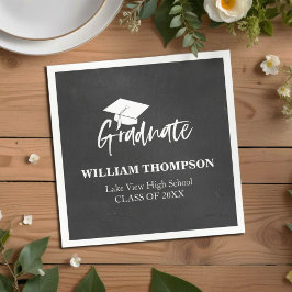 Schwarz-Weiß-Grad-Party Serviette