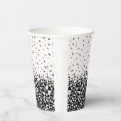 Schwarz-Weiß-Gradation Ombre Pappbecher (Rechts)