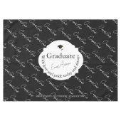 Schwarz-Weiß-Graduate Elegante Moderner Abschluss Tischdecke (Vorderseite (Horizontal))