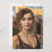 Schwarz-Weiß-Graduate-Mathematik-Foto-Abschluss Einladung (Rückseite)