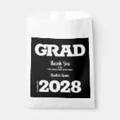Schwarz-Weiß-Graduierungspartei Geschenktütchen (Vorderseite)