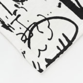 Schwarz-Weiß-Graffiti-Abstrakt-Collage Fleecedecke (Ecke)