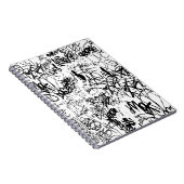 Schwarz-Weiß-Graffiti-Abstrakt-Collage Notizblock (Rechte Seite)