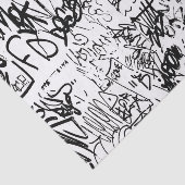 Schwarz-Weiß-Graffiti-Abstrakt-Collage Seidenpapier (Ausschnitt)