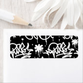 Schwarz-Weiß-Graffiti-Muster (Insitu)