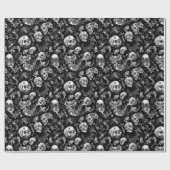 Schwarz-Weiß-Graffiti-Stilskulpturen Halloween Geschenkpapier (Flach)