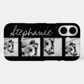 Schwarz-Weiß-Grafik 4 FotoCollage Case-Mate iPhone Hülle (Rückseite (Horizontal))