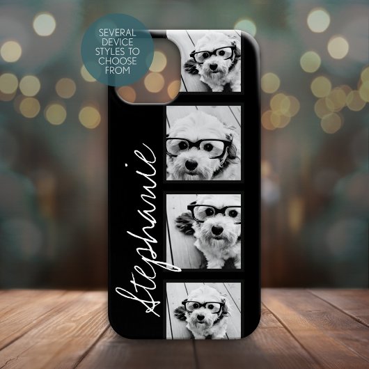 Schwarz-Weiß-Grafik 4 FotoCollage Case-Mate iPhone Hülle
