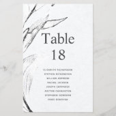 Schwarz-Weiß-Grafik-Leafage-Sitzplan (Rückseite)