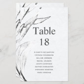 Schwarz-Weiß-Grafik-Leafage-Sitzplan (Vorne/Hinten)