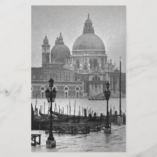 Schwarz Weiß Grand Canal Venedig Italien Reise Briefpapier