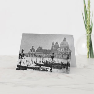 Schwarz Weiß Grand Canal Venedig Italien Reise Karte