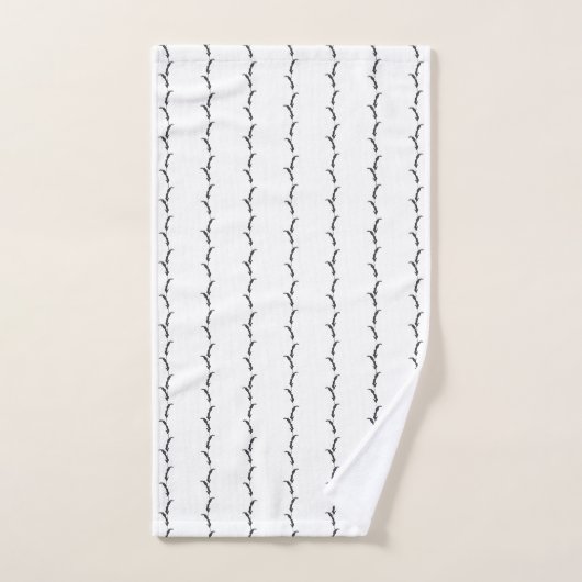 Schwarz-Weiß-Gras gestrichen Badhandtuch Set (Handtuch)