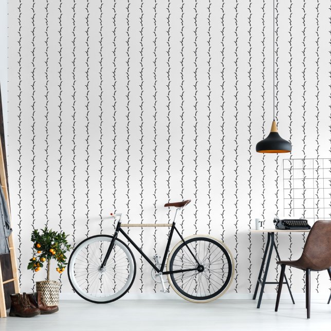 Schwarz-Weiß-Gras gestrichen Tapete (Von Creator hochgeladen)