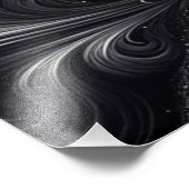 Schwarz-weiß Grau Abstrakt Moderner, einfacher Swi Fotodruck (Ecke)