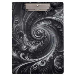 Schwarz-weiß Grau Abstrakt Moderner, einfacher Swi Klemmbrett