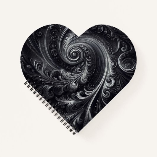 Schwarz-weiß Grau Abstrakt Moderner, einfacher Swi Notizblock (Vorderseite)