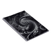 Schwarz-weiß Grau Abstrakt Moderner, einfacher Swi Notizblock (Rechte Seite)