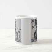 Schwarz-Weiß-Grau-Alley Cat Orientalisches Design  Kaffeetasse (Mittel)