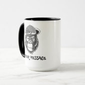 Schwarz-Weiß-Grau-Ape Tasse (Vorderseite Links)