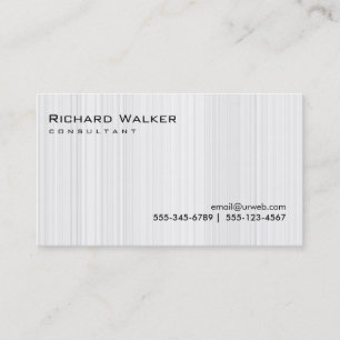 Schwarz-Weiß-Grau Beruflich Schlicht Cool Visitenkarte