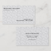 Schwarz-Weiß-Grau Beruflich Schlicht Cool Visitenkarte (Vorne/Hinten)